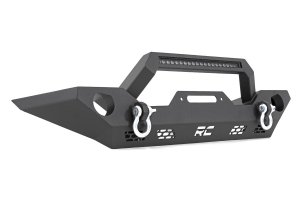 Jeep Wrangler Unlimited Front Bumper - Rough Country - Sport | OE Fog | Full Width LED Winch Bumper - '07-'10 Jeep Wrangler Unlimited Front Bumper - Rough Country - Sport | OE Fog | Full Width LED Winch Bumper - '07-'10